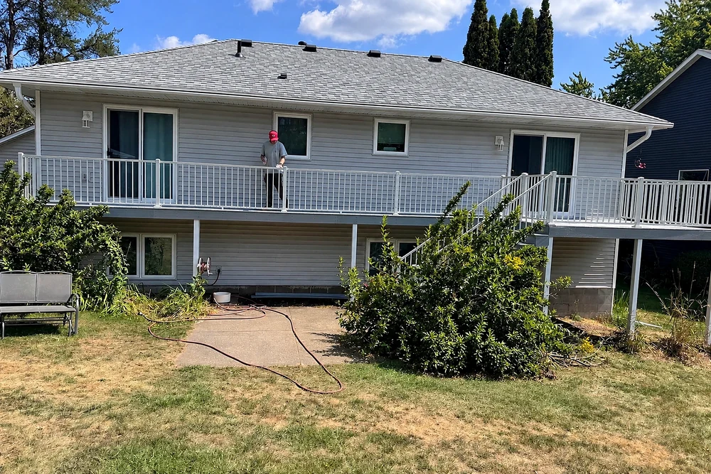 Completed composite deck built by Home Improvement Partners in Maplewood, Minnesota